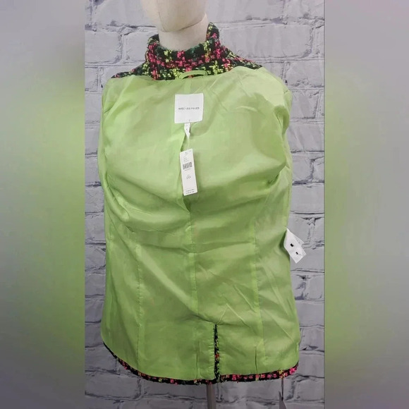 NWT Anthropologie Avec Les Filles Women's Neon Tweed  Blazer $168 size XXS - Picture 13 of 16